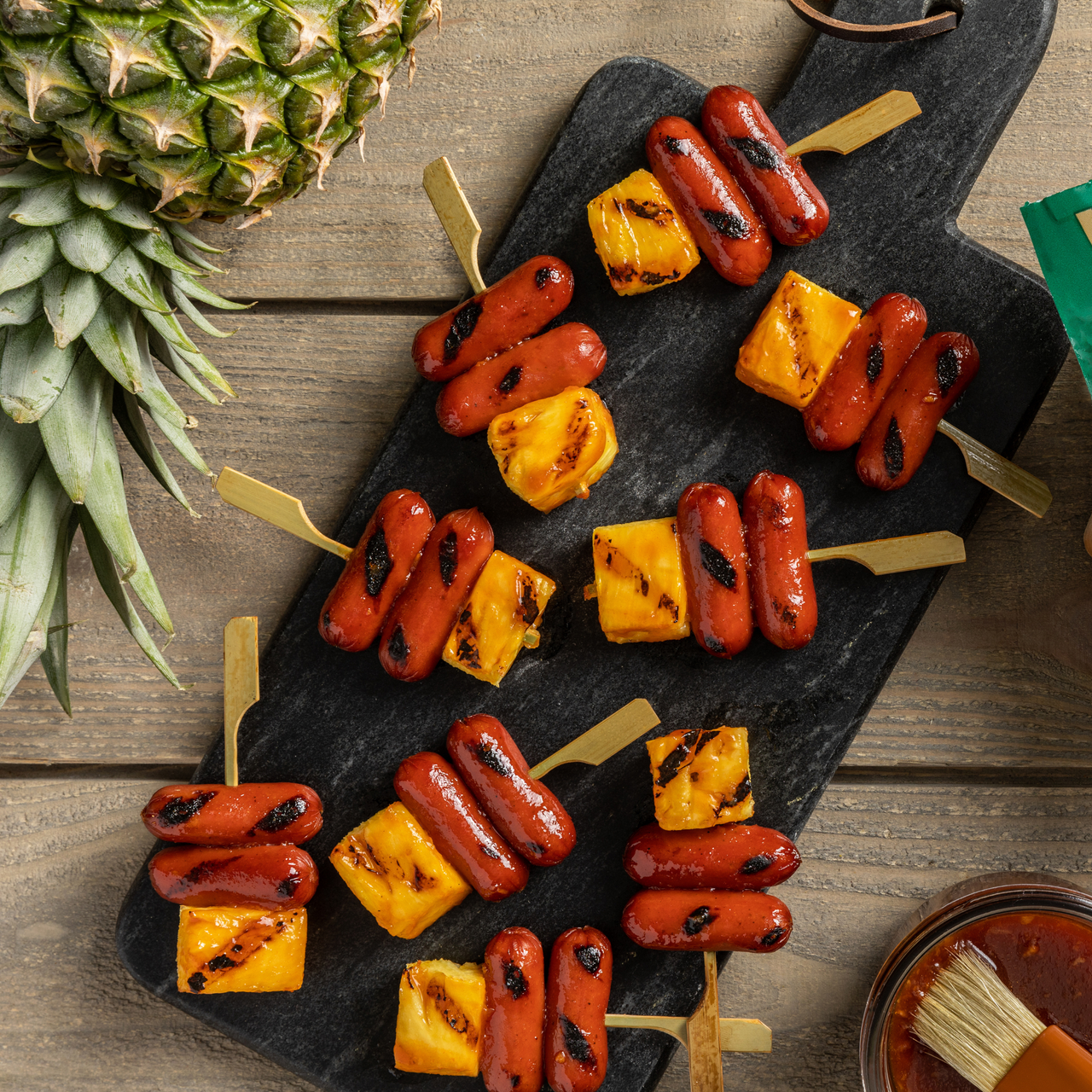 Mini Hawaiian Pineapple Li'l Smokies Kabobs