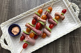 Quick and Easy Deli Meat and Veggie Kabobs