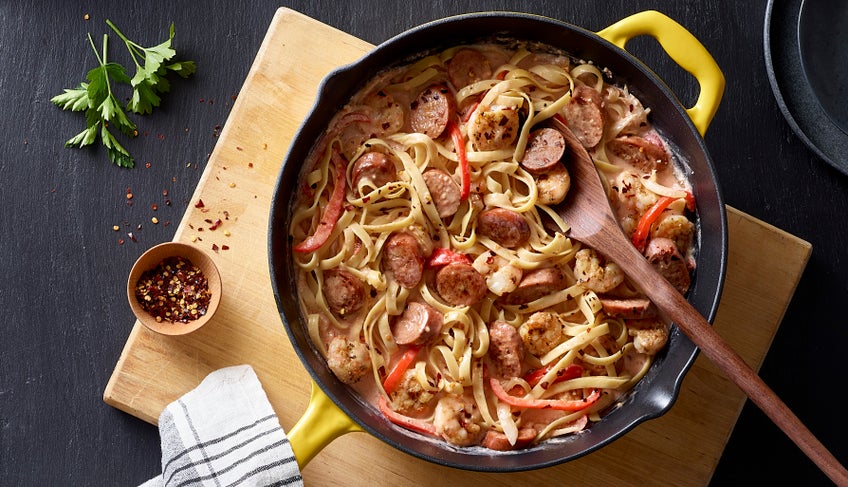 Cajun Shrimp and Smoked Sausage Pasta