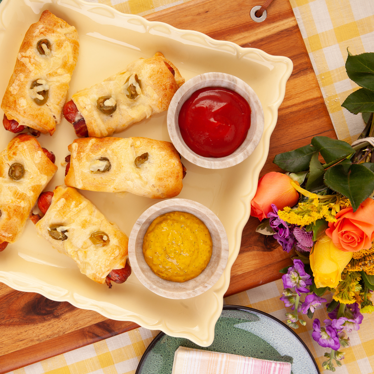 Texas Style Jalapeño Cheddar Sausage Kolaches
