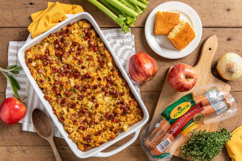 Smoked Sausage Cornbread Stuffing