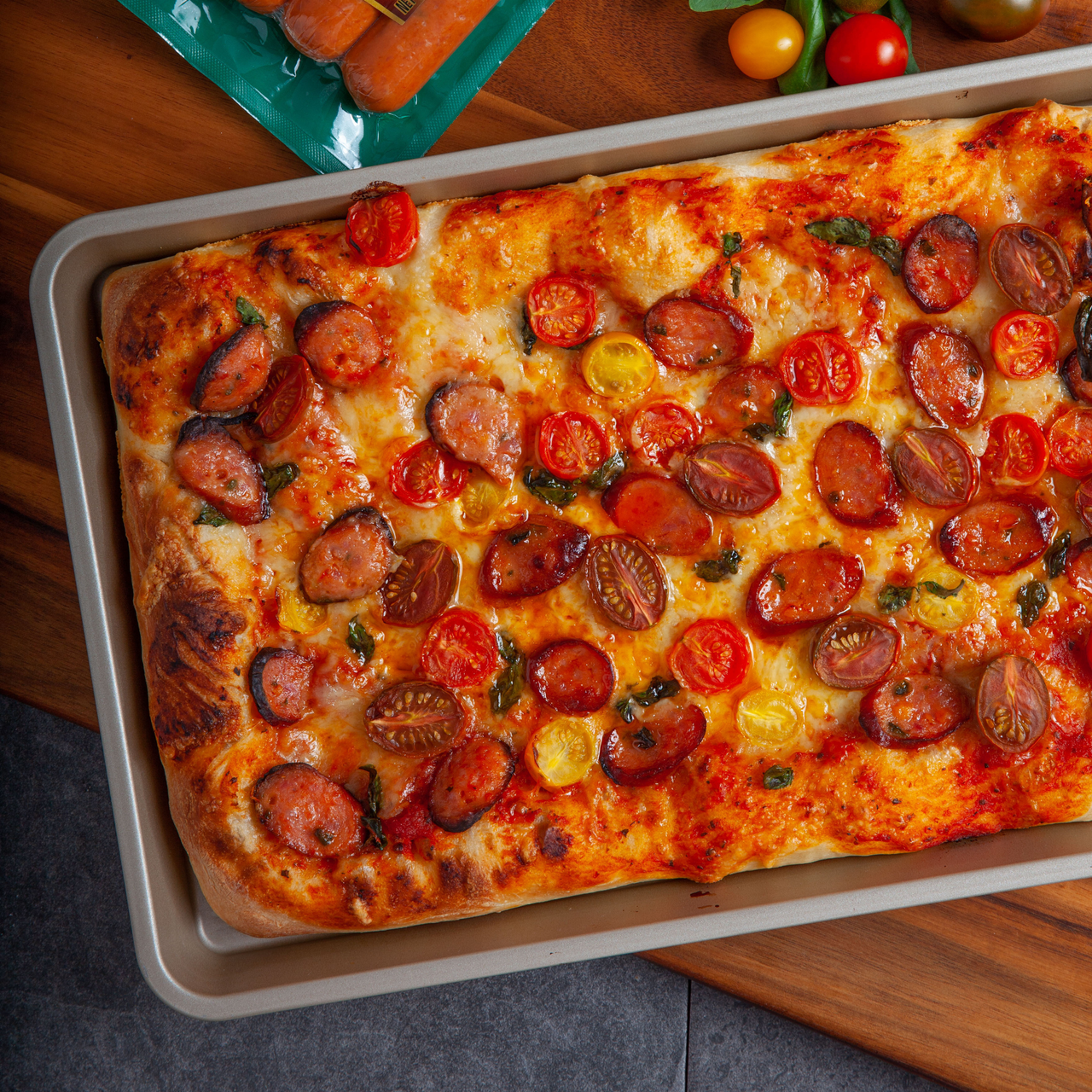 Jalapeno & Cheddar Smoked Sausage Flatbread Pizza