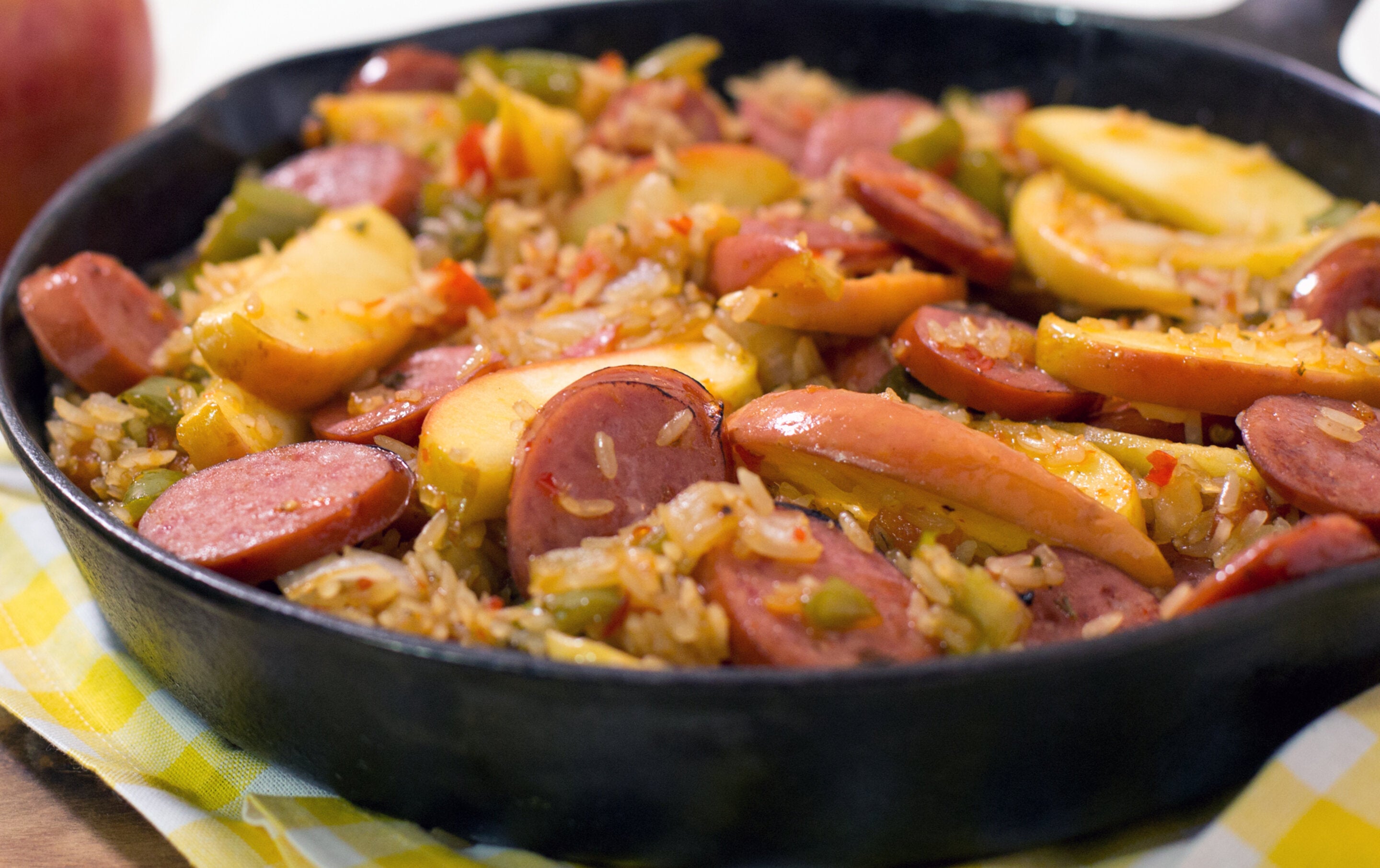Stir-Crazy Apple-Smoked Sausage Skillet
