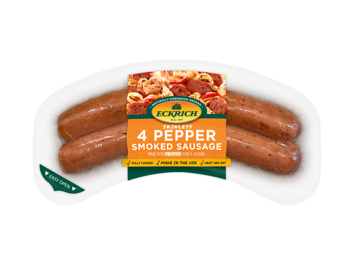 Four Pepper Skinless Smoked Sausage Rope