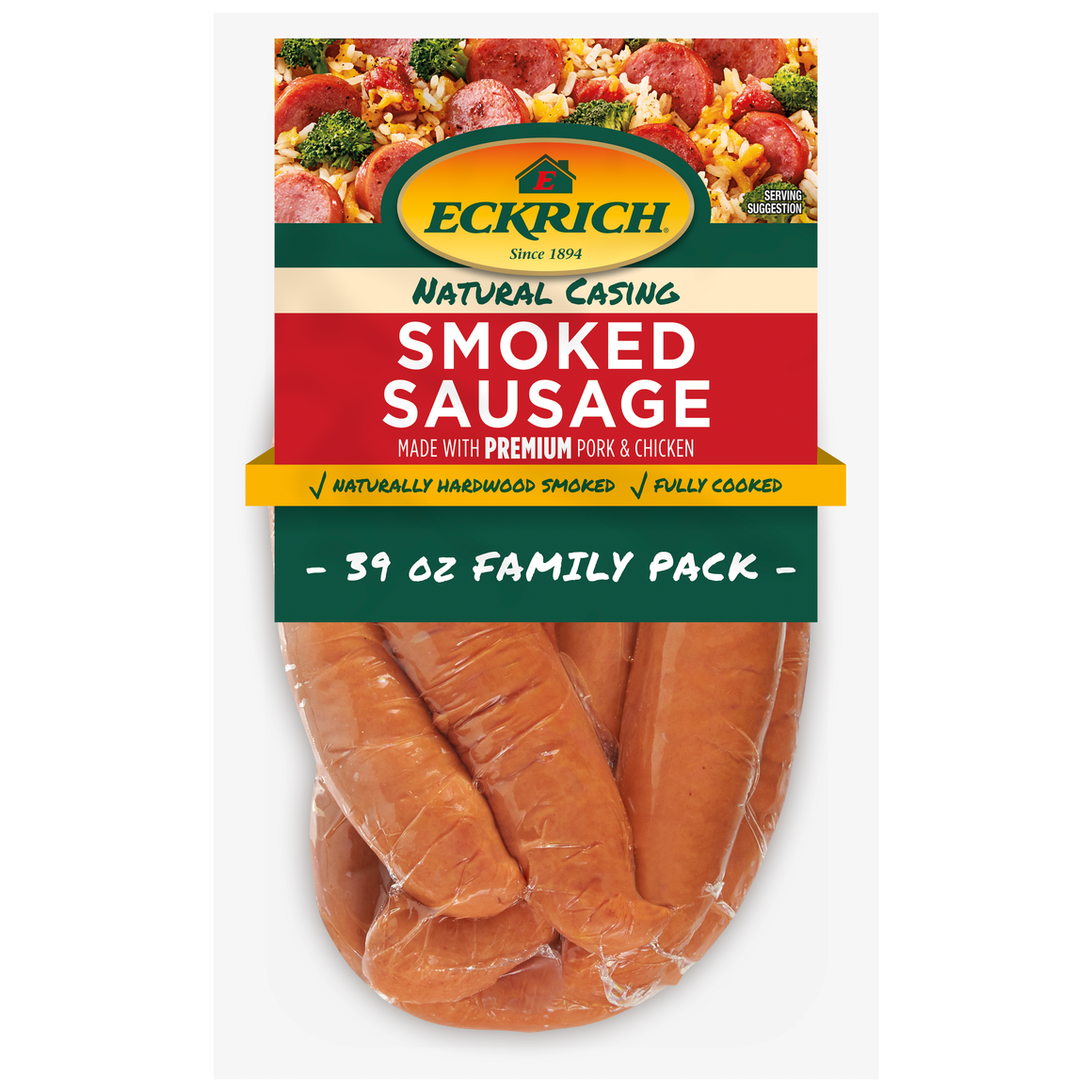 Original Natural Casing Smoked Sausage Family Pack