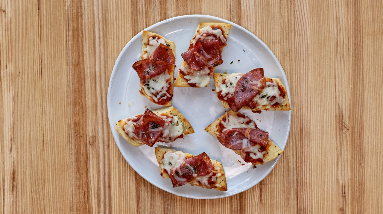 Salami Pizza Toasts