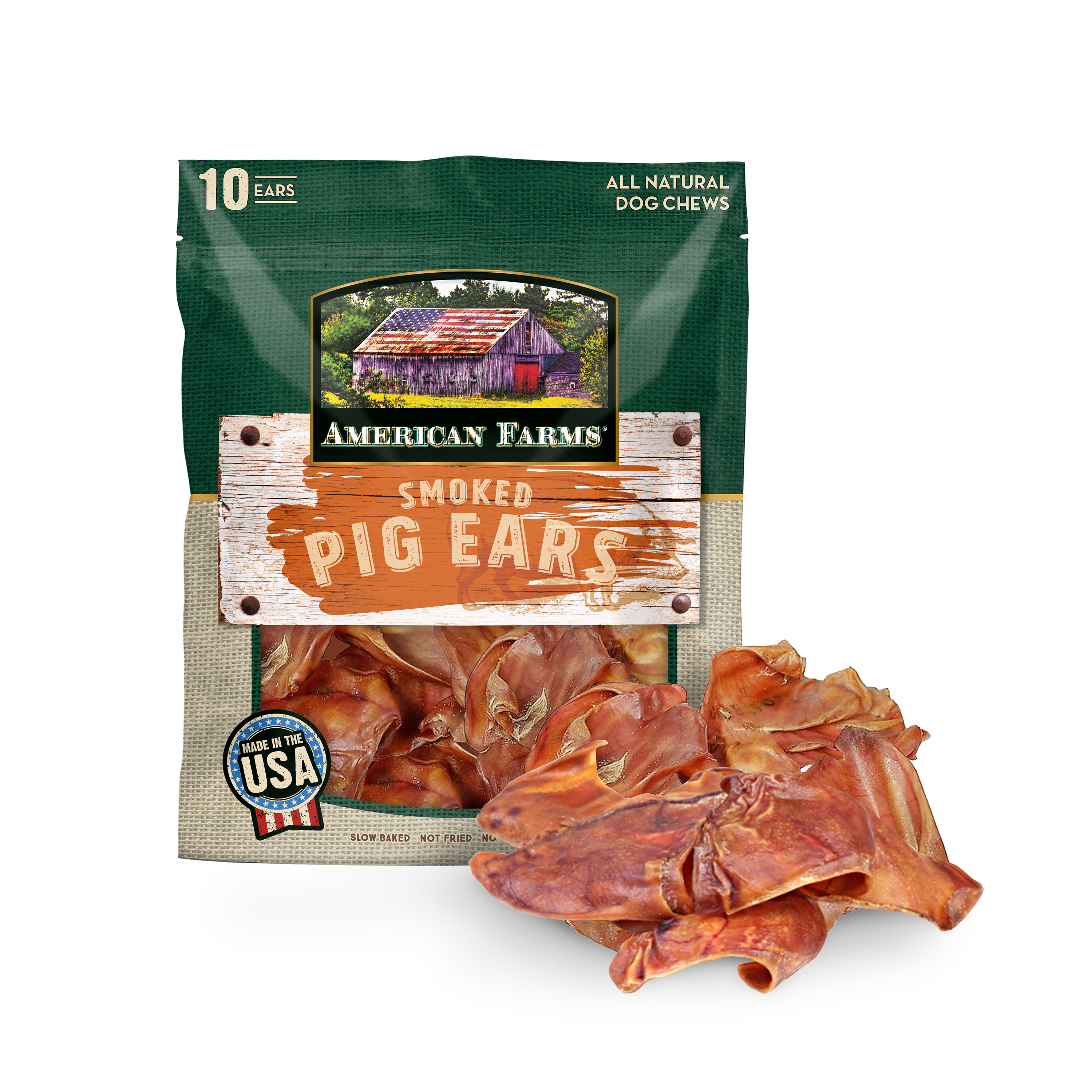 10 ct. Pig Ear Smoked