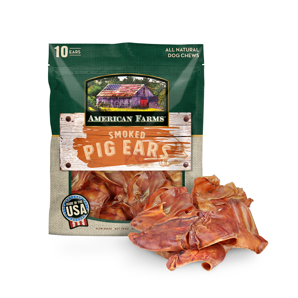 10 ct. Pig Ear Smoked