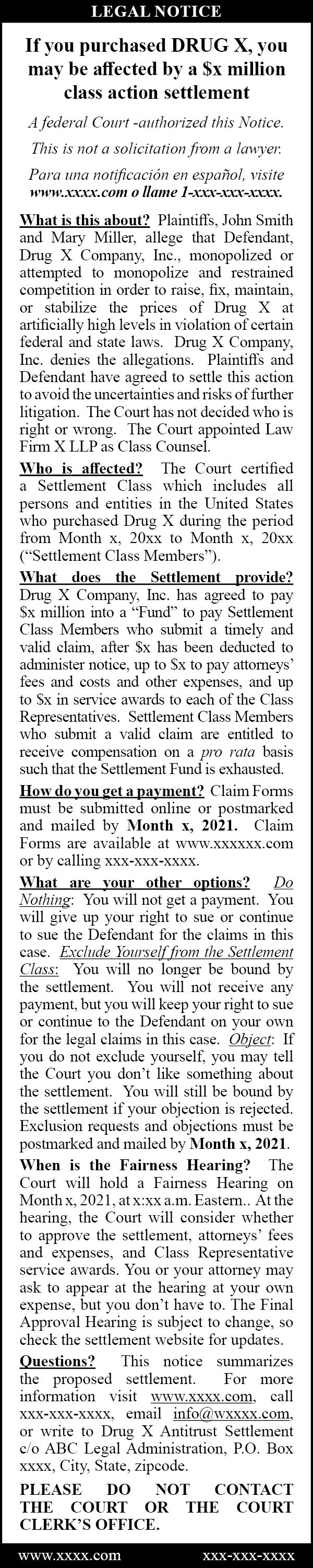 Time To Allow More Streamlined Class Action Notice Formats