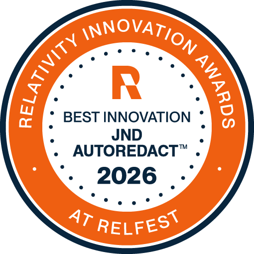 JND AutoRedact™ Relativity Innovation Award