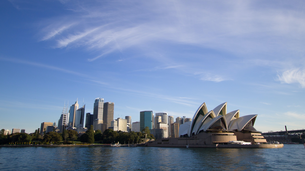 Picture of the NSW skyline from the Sydney Harbour