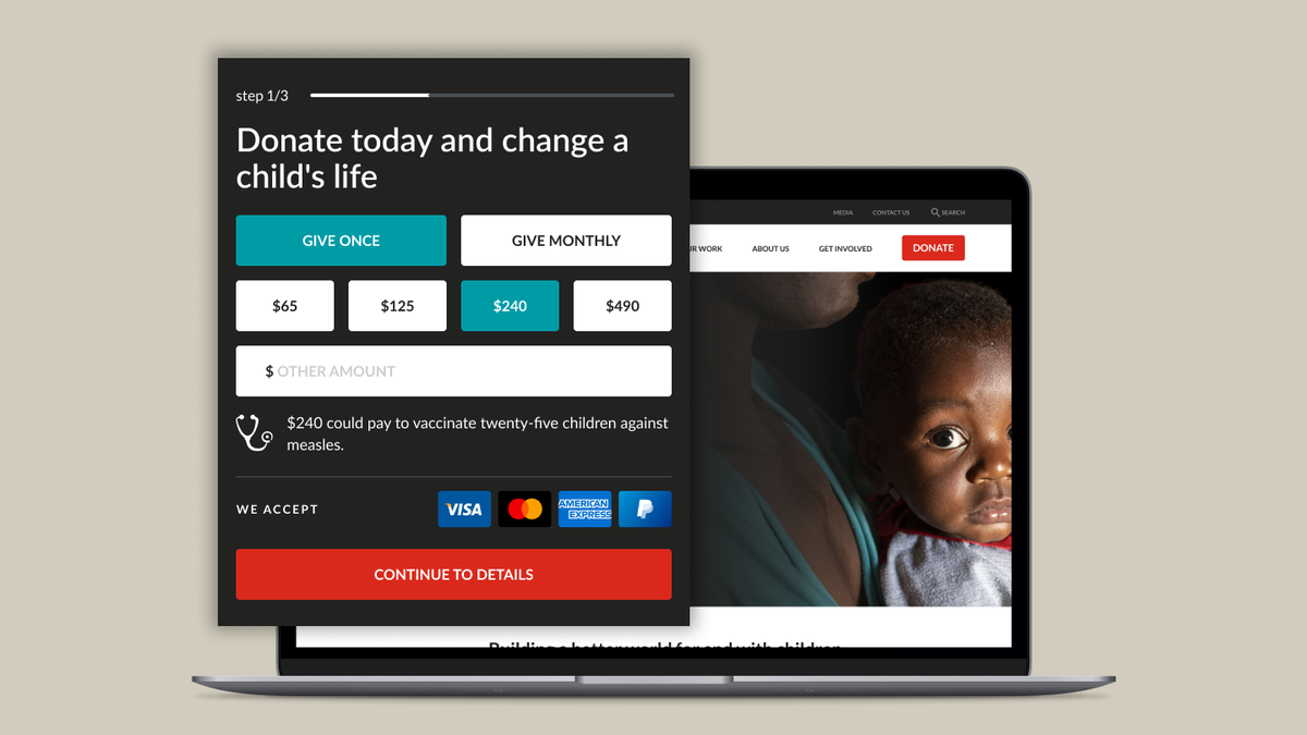 Donations widget