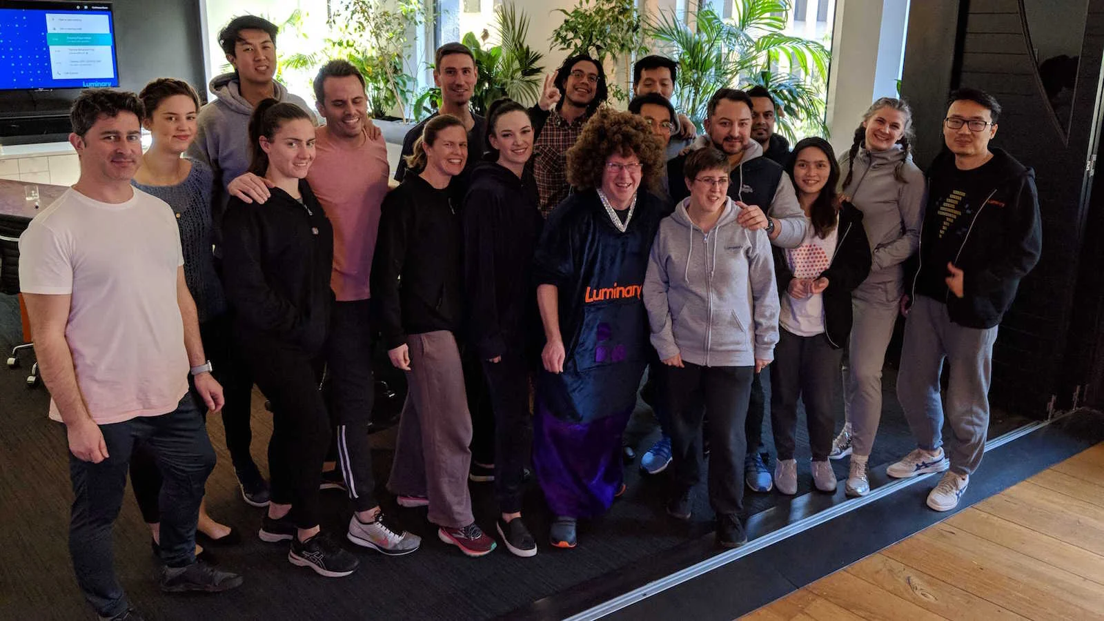 The Luminary team in their trackies for Tracky Dack Day 2019