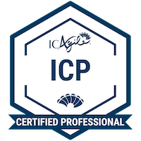 Picture of an IC Agile certification badge.