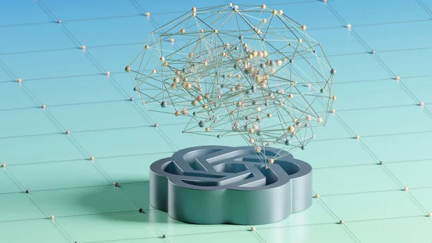 picture of an AI image against a blue background