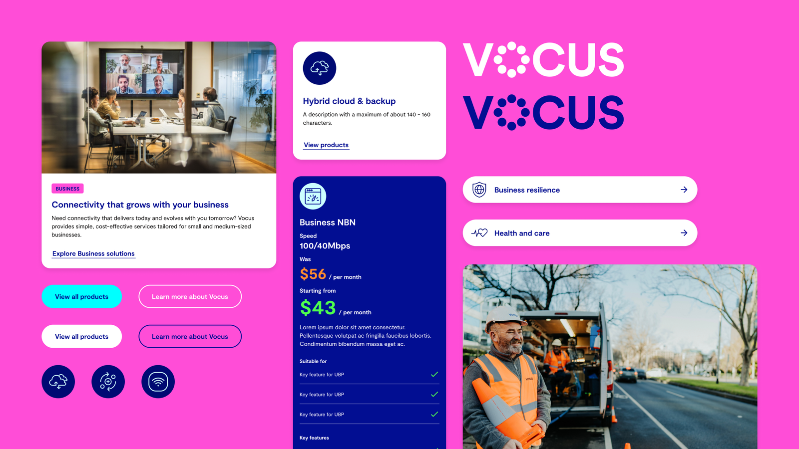 Vocus website 
