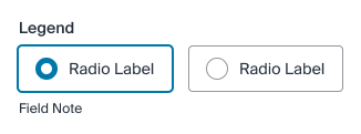 Boxed radio button with first option selected