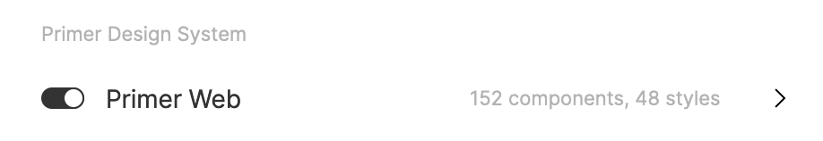 Primer Web figma library enabled