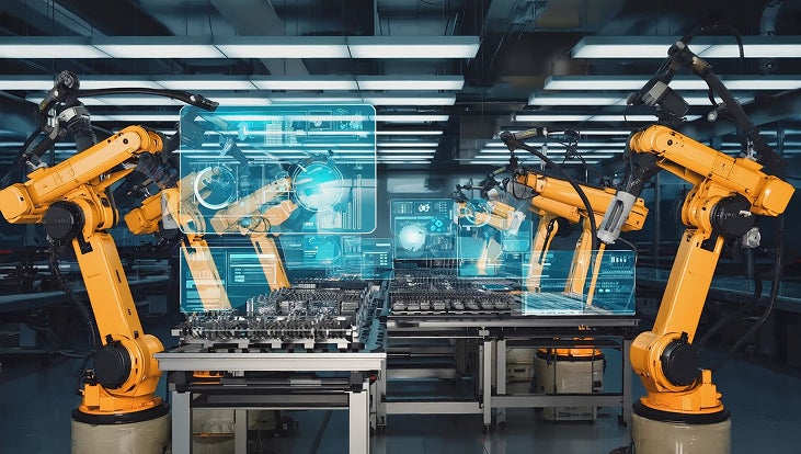 A group of machines in a factory