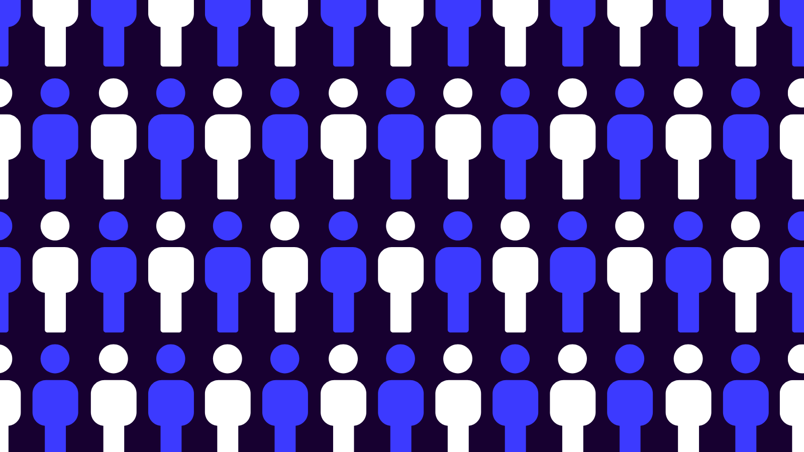 Blue and white person icons on a dark background.