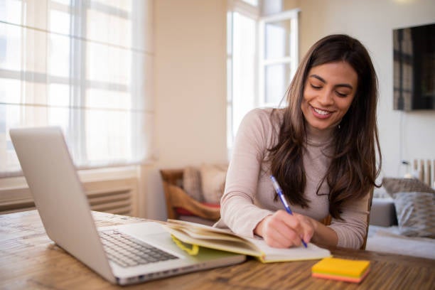 student studying