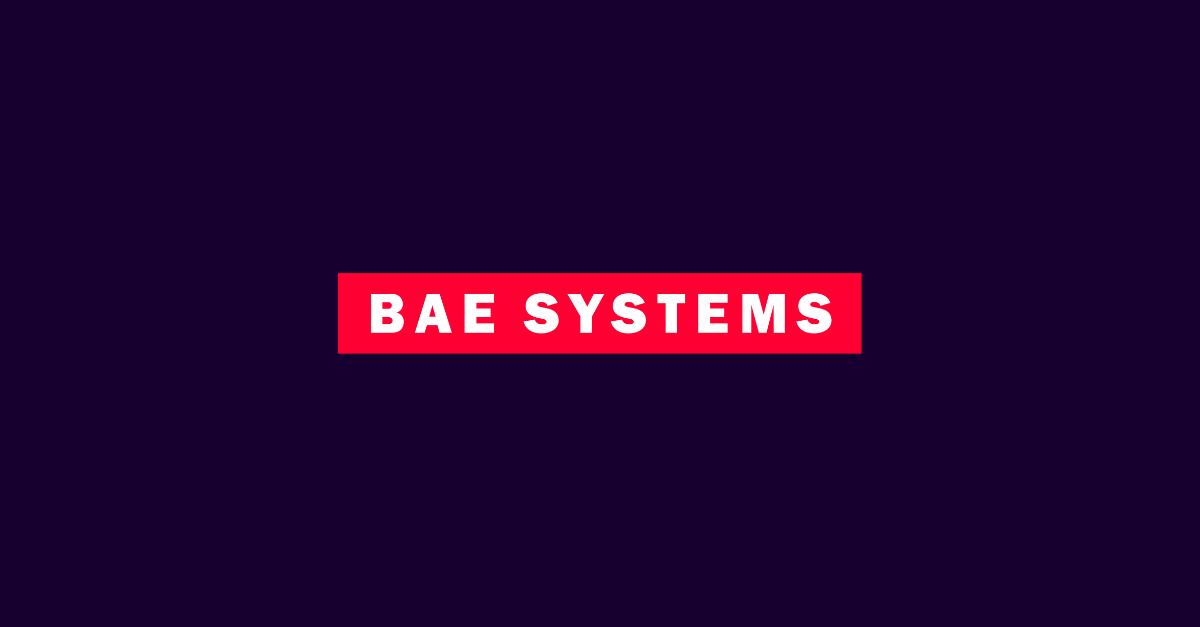 BAE Systems logo on dark background