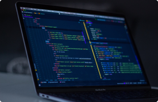 Laptop with code