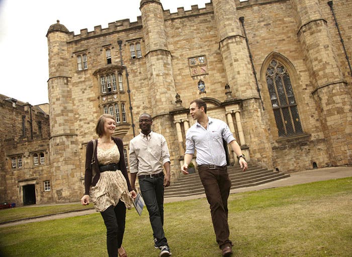 Students walking outside Durham University College