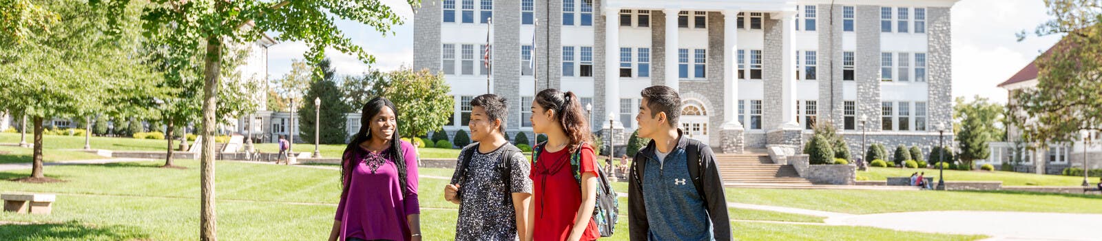 James Madison University students on campus