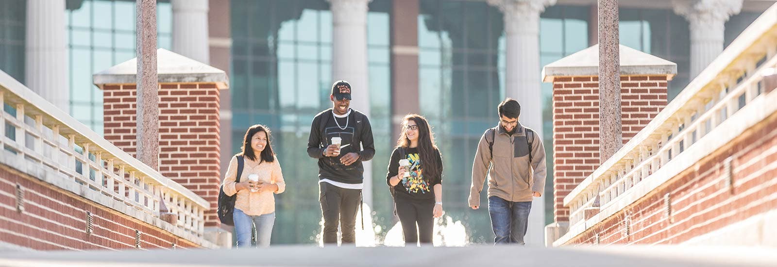 Baylor students walking together on campus