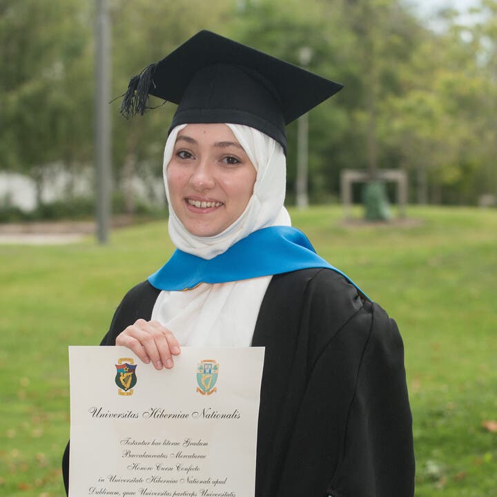 Nurmeen from Saudi Arabia on their graduation day.