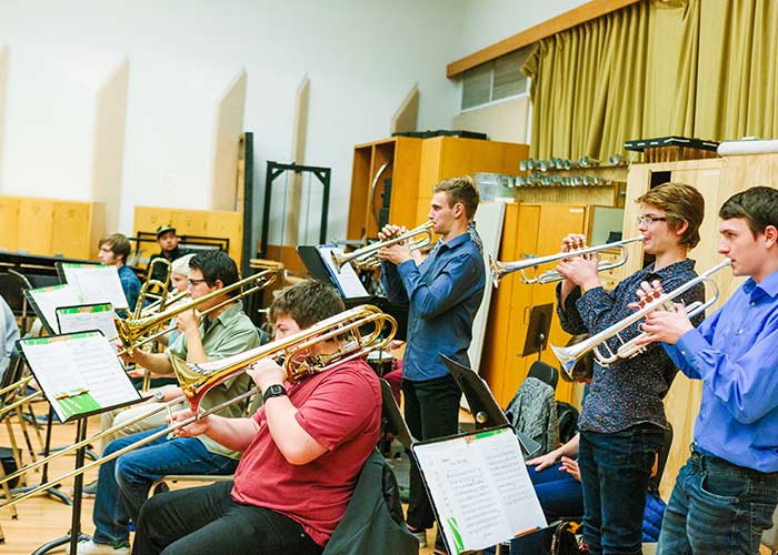 Join a musical group on campus like the jazz band