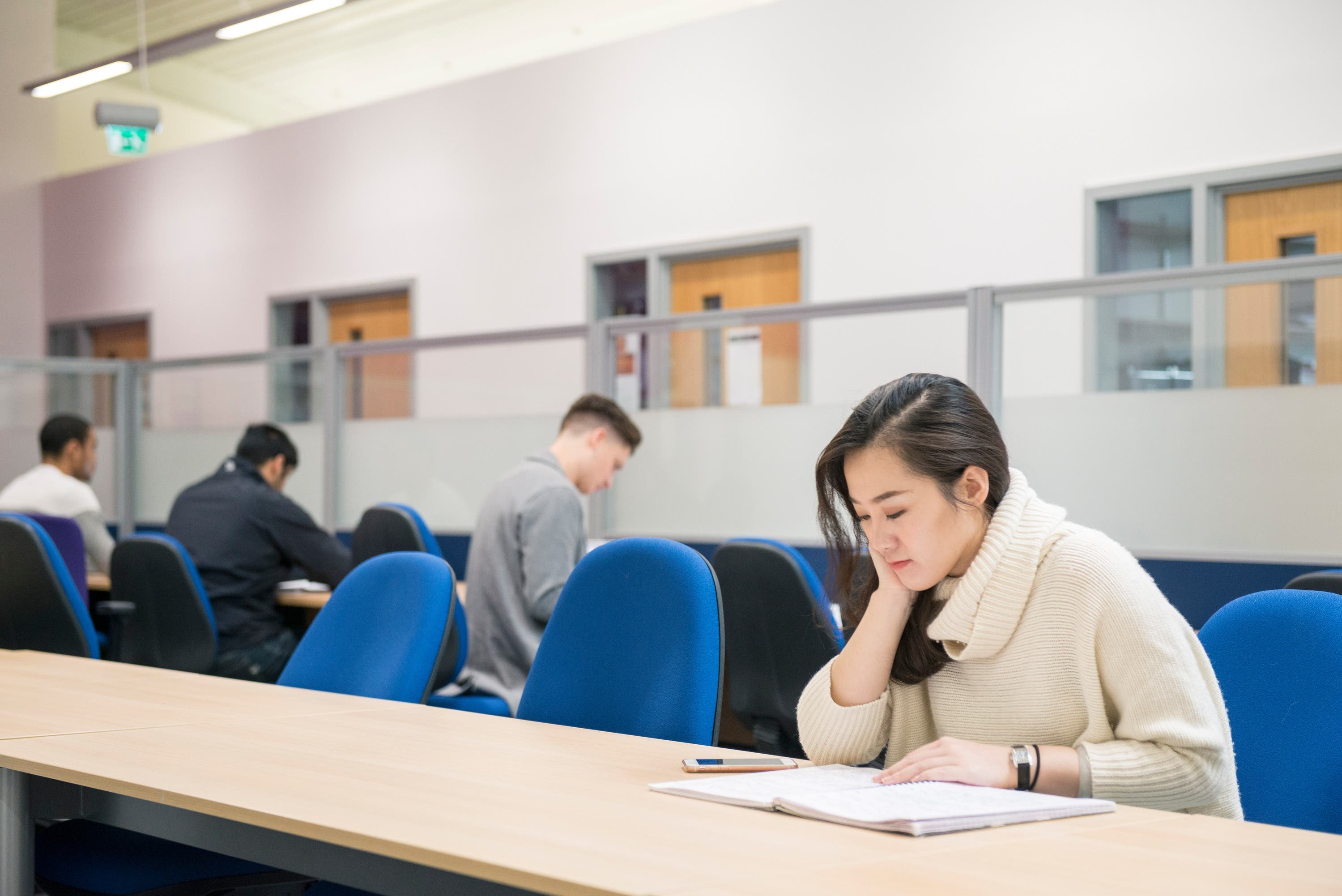 Student reading