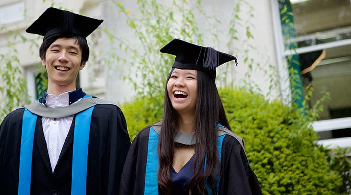 Happy students at their graduation ceremony