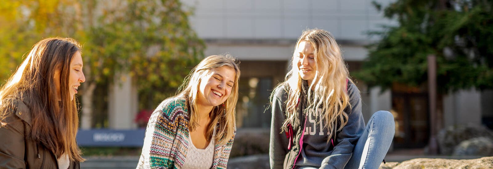 Students laughing together