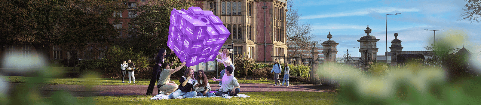 Sheffield IC Students outside campus