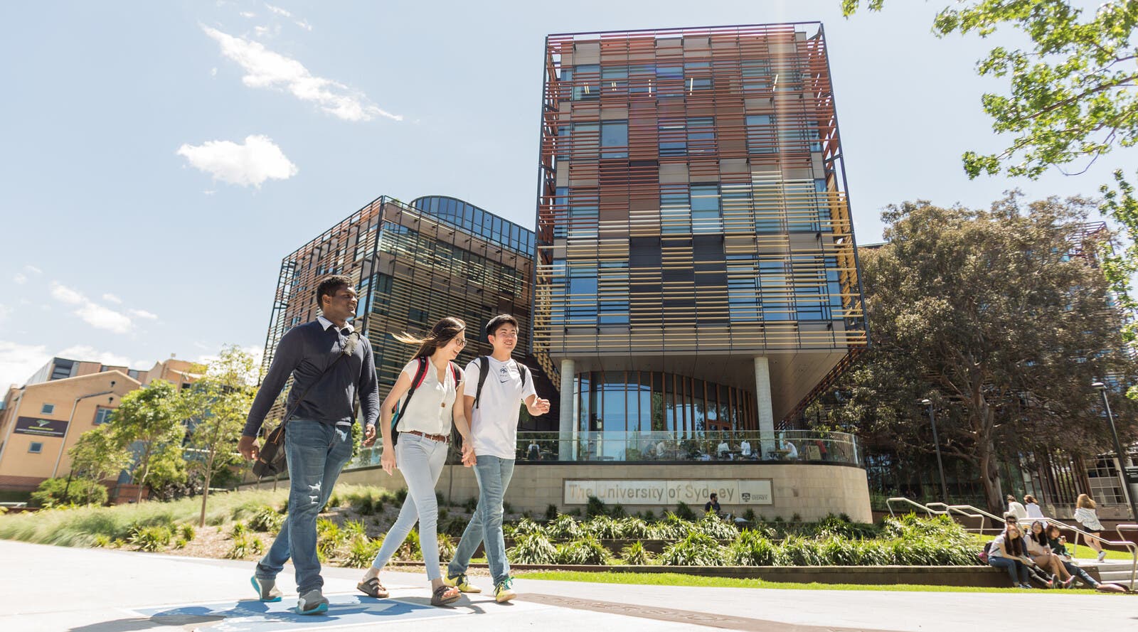 Taylors College Sydney students walking together on campus