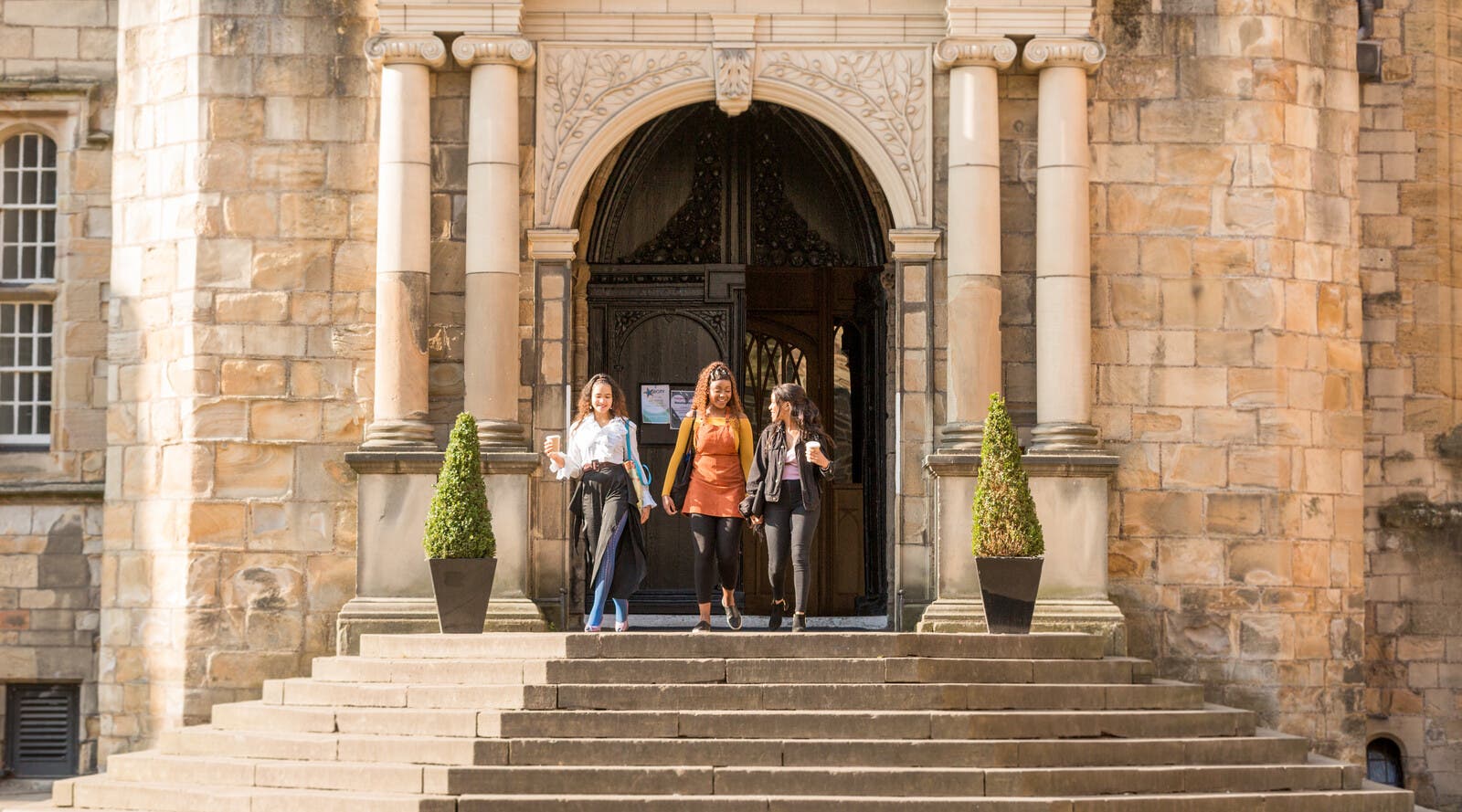 Students on campus at Durham University