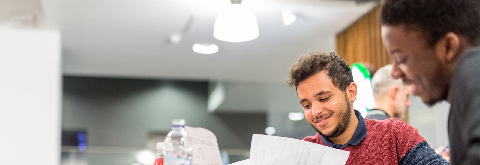 Two students reading