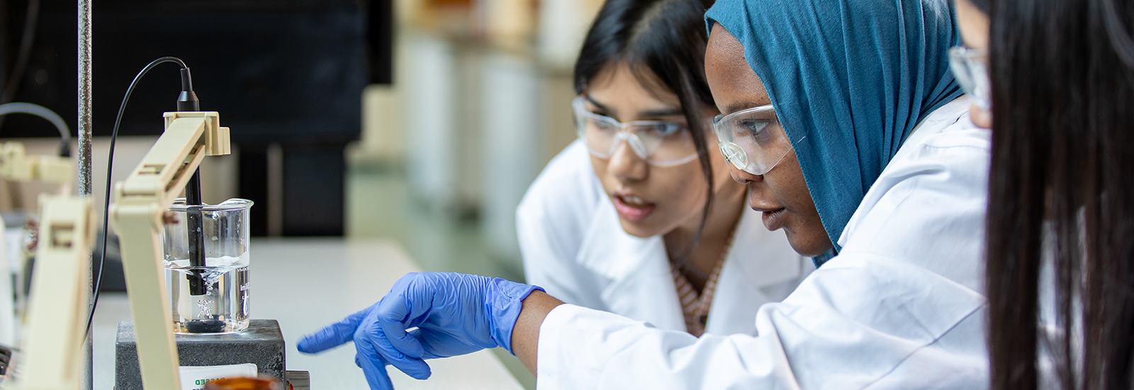 Students working in a science lab