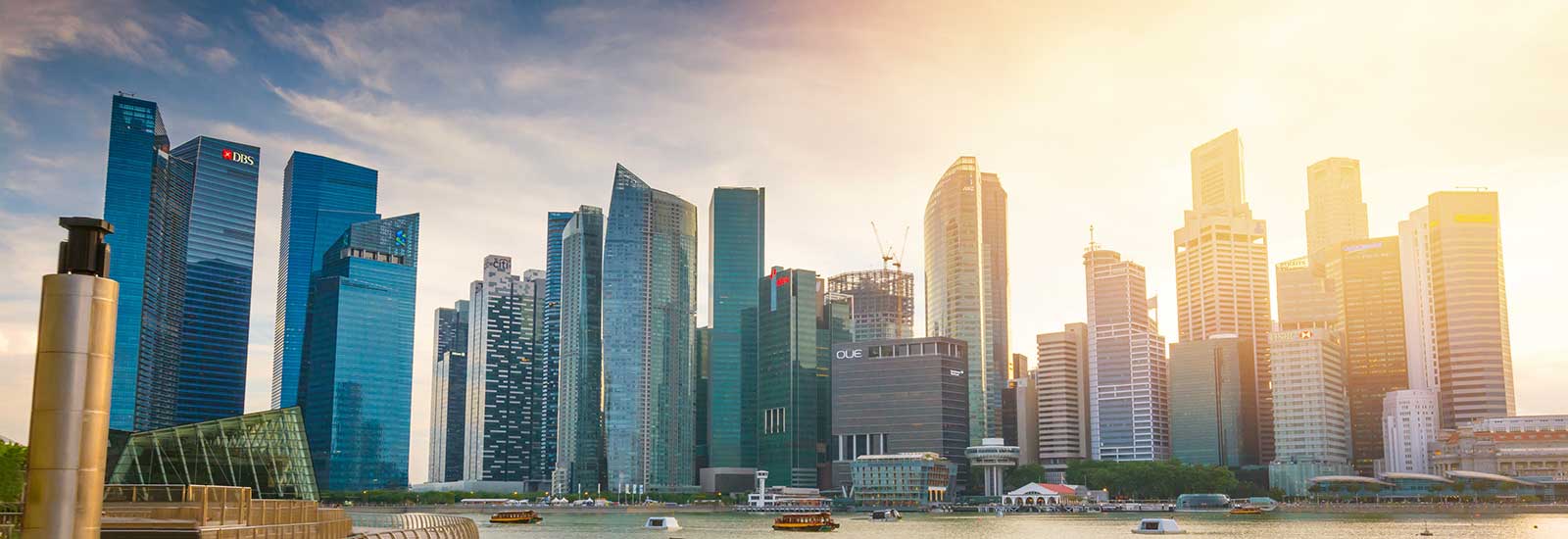 The Singapore skyline