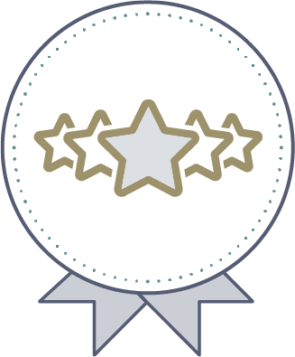Five star medal icon