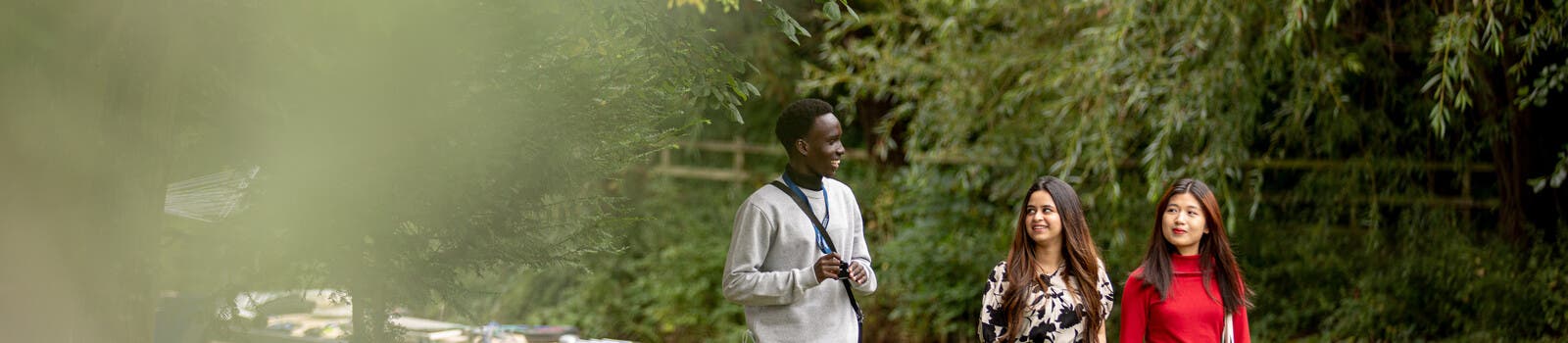 Students wearing face masks outside campus