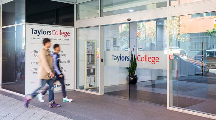 University of Sydney students entering Taylors College