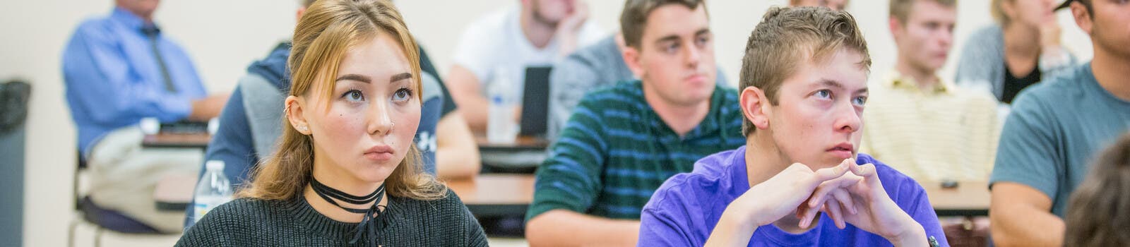 Students listening in class