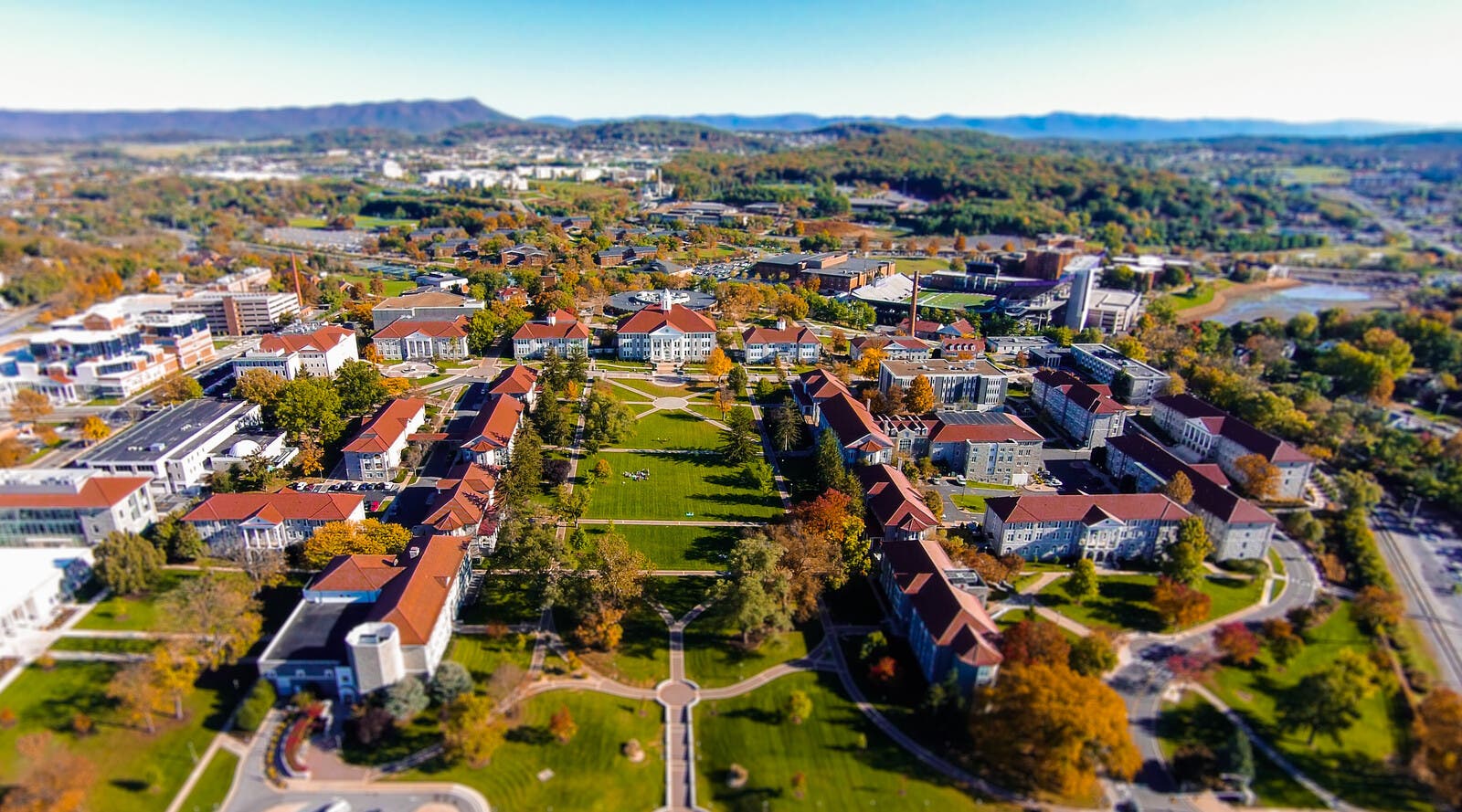 JMU campus aerial view