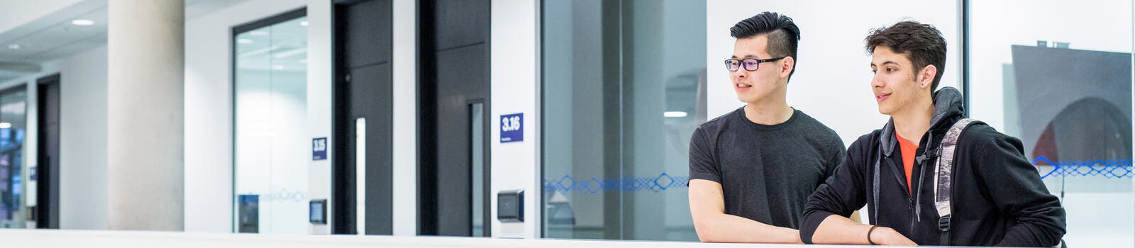 Two University of Sheffield IC students on campus