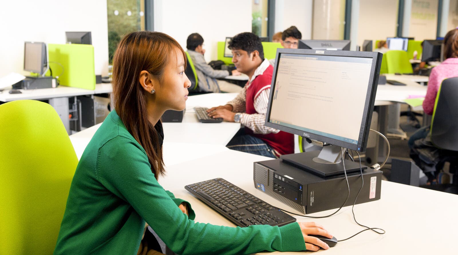Surrey students in computer suite
