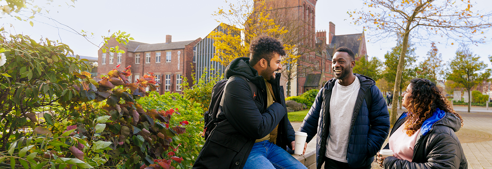 Teesside students sat on campus