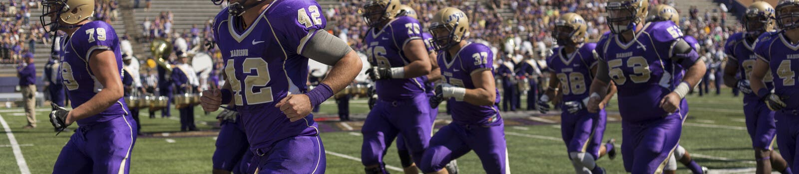 JMU students during american football game